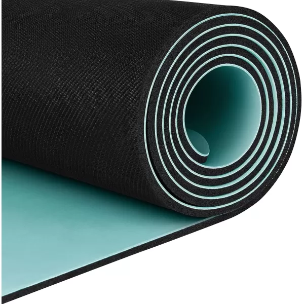 imageRetrospec Laguna 5mm Yoga Mat  Fitness Mat for Women Men ampamp Children SlipResistant and Moisture Absorbing Exercise Mat for Home Pilates Yoga and Floor WorkoutsBlue Ridge