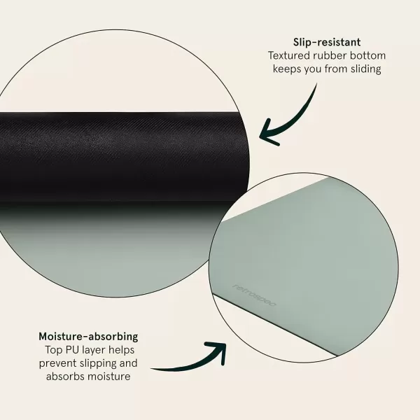 imageRetrospec Laguna 5mm Yoga Mat  Fitness Mat for Women Men ampamp Children SlipResistant and Moisture Absorbing Exercise Mat for Home Pilates Yoga and Floor WorkoutsSage