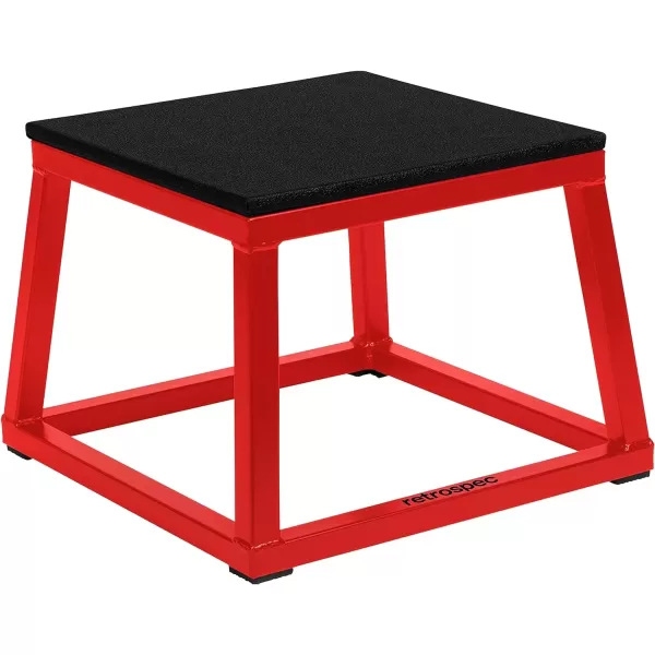 imageRetrospec Leap Plyo Box Jump Platforms for Home Gym Plyometric Jumping Strength Training ampamp Jump Box Exercise 12quot 18quot 24quot 30quot and Full Set for Men and WomenRed
