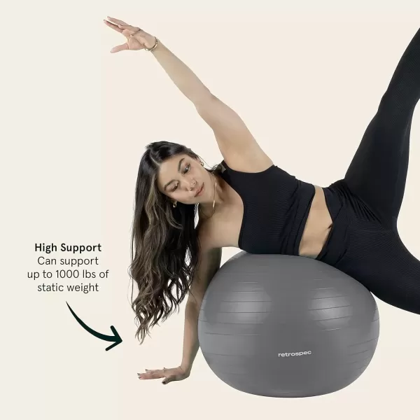 imageRetrospec Luna Exercise BallFossil Gray