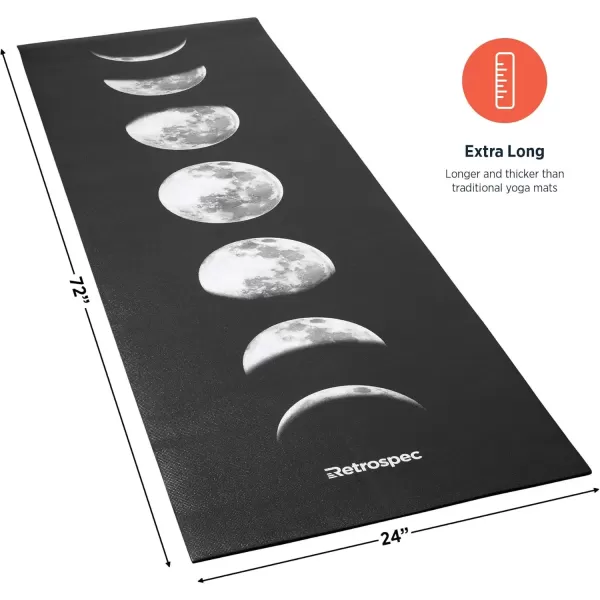 imageRetrospec Pismo Yoga Mat wNylon Strap for Men ampamp Women  Non Slip Exercise Mat for Yoga Pilates Stretching Floor ampamp Fitness Workouts 5mm Thick Easy to CleanMoonlight