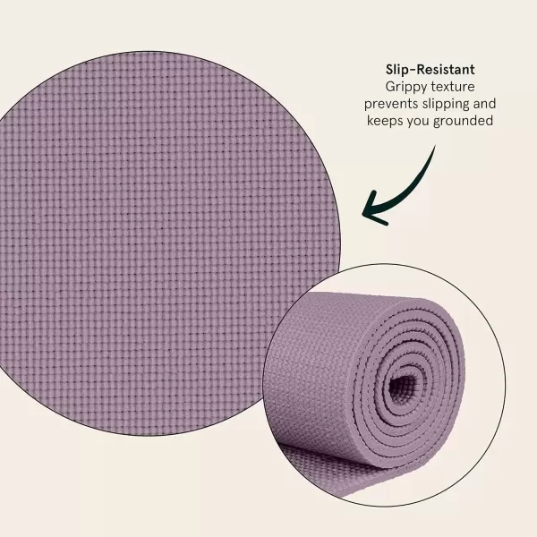 imageRetrospec Pismo Yoga Mat wNylon Strap for Men ampamp Women  Non Slip Exercise Mat for Yoga Pilates Stretching Floor ampamp Fitness Workouts 5mm Thick Easy to CleanViolet Haze
