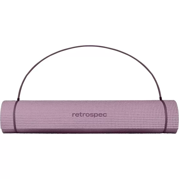 imageRetrospec Pismo Yoga Mat wNylon Strap for Men ampamp Women  Non Slip Exercise Mat for Yoga Pilates Stretching Floor ampamp Fitness Workouts 5mm Thick Easy to CleanViolet Haze