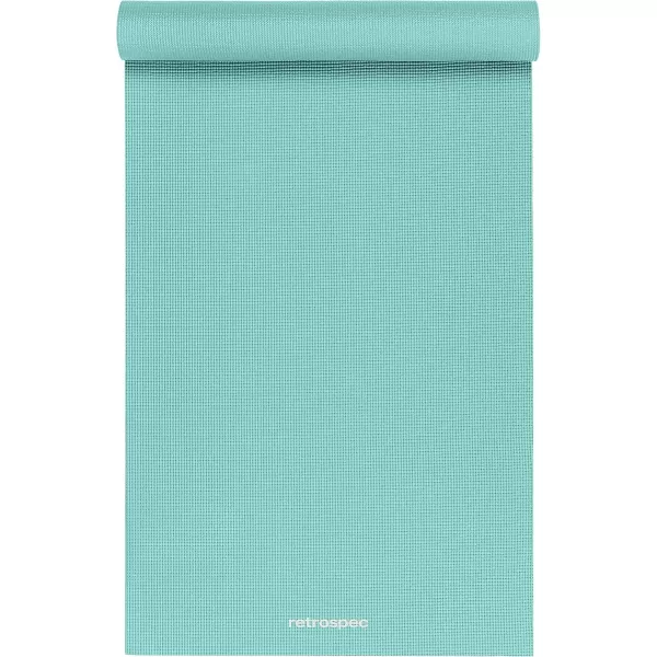 imageRetrospec Pismo Yoga Mat wNylon Strap for Men ampamp Women  Non Slip Exercise Mat for Yoga Pilates Stretching Floor ampamp Fitness Workouts 5mm Thick Easy to CleanBlue Lagoon