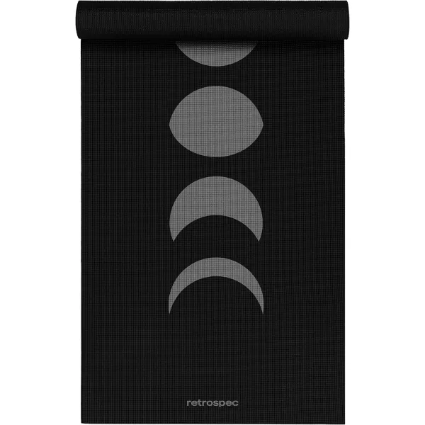 imageRetrospec Pismo Yoga Mat wNylon Strap for Men ampamp Women  Non Slip Exercise Mat for Yoga Pilates Stretching Floor ampamp Fitness Workouts 5mm Thick Easy to CleanLunar