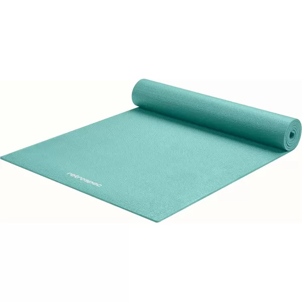 imageRetrospec Pismo Yoga Mat wNylon Strap for Men ampamp Women  Non Slip Exercise Mat for Yoga Pilates Stretching Floor ampamp Fitness Workouts 5mm Thick Easy to CleanBlue Lagoon
