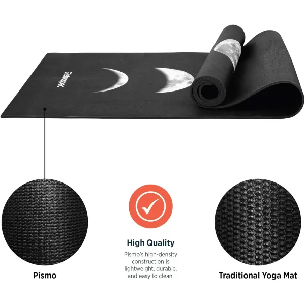 imageRetrospec Pismo Yoga Mat wNylon Strap for Men ampamp Women  Non Slip Exercise Mat for Yoga Pilates Stretching Floor ampamp Fitness Workouts 5mm Thick Easy to CleanMoonlight