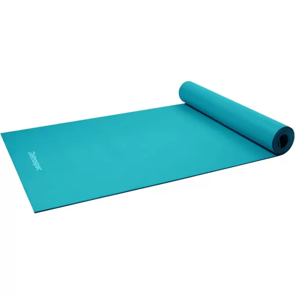 imageRetrospec Pismo Yoga Mat wNylon Strap for Men ampamp Women  Non Slip Exercise Mat for Yoga Pilates Stretching Floor ampamp Fitness Workouts 5mm Thick Easy to CleanTurquoise