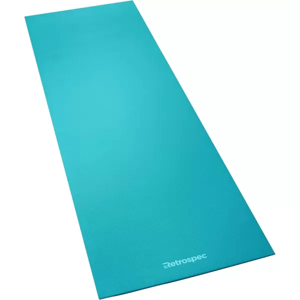 imageRetrospec Pismo Yoga Mat wNylon Strap for Men ampamp Women  Non Slip Exercise Mat for Yoga Pilates Stretching Floor ampamp Fitness Workouts 5mm Thick Easy to CleanTurquoise
