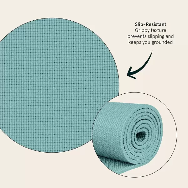 imageRetrospec Pismo Yoga Mat wNylon Strap for Men ampamp Women  Non Slip Exercise Mat for Yoga Pilates Stretching Floor ampamp Fitness Workouts 5mm Thick Easy to CleanBlue Ridge