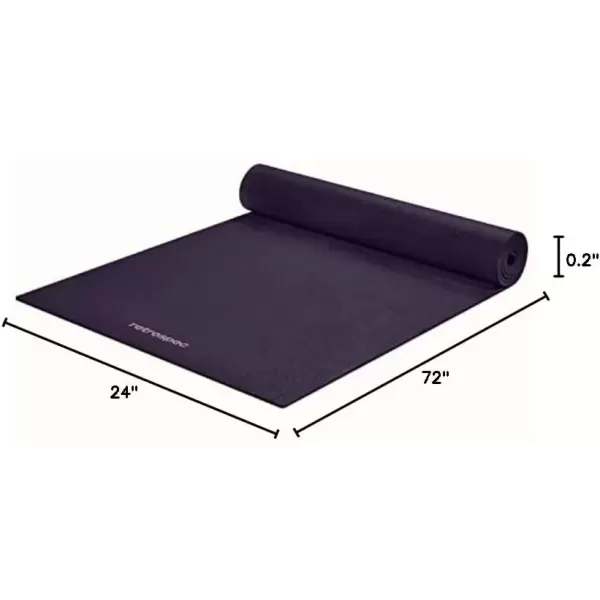 imageRetrospec Pismo Yoga Mat wNylon Strap for Men ampamp Women  Non Slip Exercise Mat for Yoga Pilates Stretching Floor ampamp Fitness Workouts 5mm Thick Easy to CleanEggplant