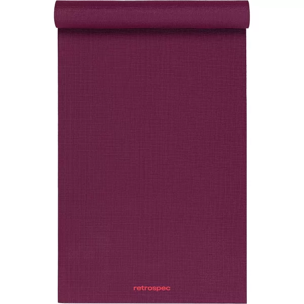 imageRetrospec Pismo Yoga Mat wNylon Strap for Men ampamp Women  Non Slip Exercise Mat for Yoga Pilates Stretching Floor ampamp Fitness Workouts 5mm Thick Easy to CleanBoysenberry