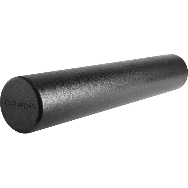 imageRetrospec Relief Foam Roller 18quot ampamp 36quot HighDensity EPP Extra Firm Round Foam Roller for Exercise Massage Yoga Pilates and Post Workout Muscle RecoveryBlack