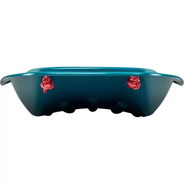 imageRetrospec Retrorider Plastic Snow Sled  Toboggan Style with Pull Rope ColdResistant Coating and Hard Bottom for Smooth Downhill Rides  Available in 35quot and 48quot Sizes for Kids and AdultsPolar PinkSnowy Spruce