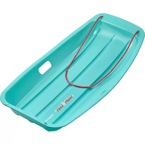 imageRetrospec Retrorider Plastic Snow Sled  Toboggan Style with Pull Rope ColdResistant Coating and Hard Bottom for Smooth Downhill Rides  Available in 35quot and 48quot Sizes for Kids and AdultsPolar PinkWintertide