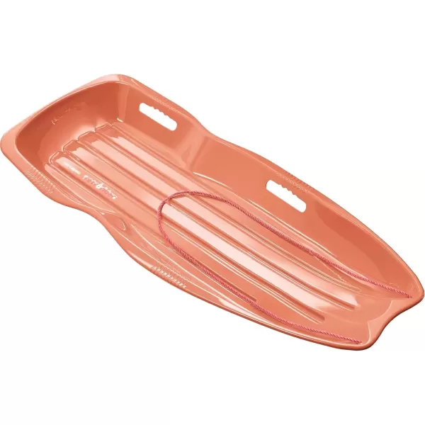 imageRetrospec Retrorider Plastic Snow Sled  Toboggan Style with Pull Rope ColdResistant Coating and Hard Bottom for Smooth Downhill Rides  Available in 35quot and 48quot Sizes for Kids and AdultsPolar Pink