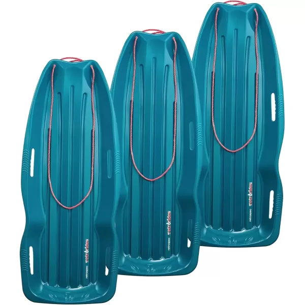 imageRetrospec Retrorider Plastic Snow Sled  Toboggan Style with Pull Rope ColdResistant Coating and Hard Bottom for Smooth Downhill Rides  Available in 35quot and 48quot Sizes for Kids and AdultsSnowy Spruce