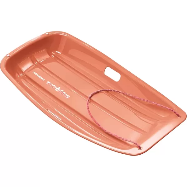 imageRetrospec Retrorider Plastic Snow Sled  Toboggan Style with Pull Rope ColdResistant Coating and Hard Bottom for Smooth Downhill Rides  Available in 35quot and 48quot Sizes for Kids and AdultsPolar Pink