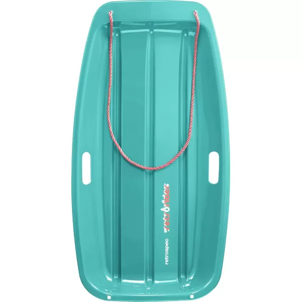 imageRetrospec Retrorider Plastic Snow Sled  Toboggan Style with Pull Rope ColdResistant Coating and Hard Bottom for Smooth Downhill Rides  Available in 35quot and 48quot Sizes for Kids and AdultsWintertide