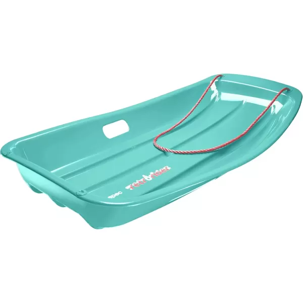 imageRetrospec Retrorider Plastic Snow Sled  Toboggan Style with Pull Rope ColdResistant Coating and Hard Bottom for Smooth Downhill Rides  Available in 35quot and 48quot Sizes for Kids and AdultsWintertide