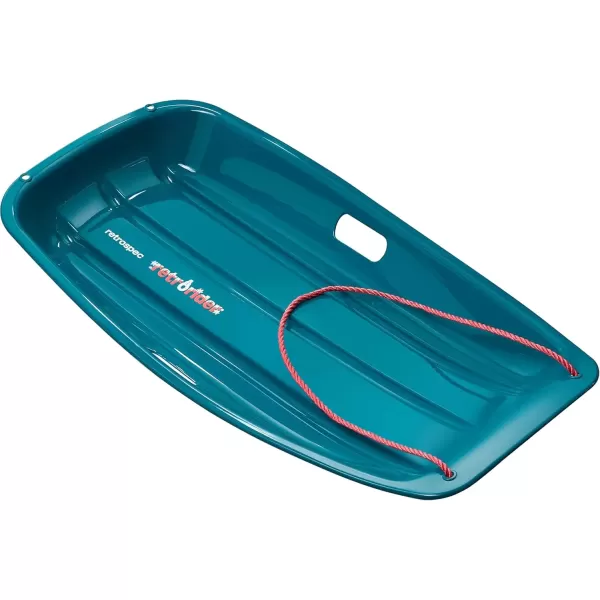 imageRetrospec Retrorider Plastic Snow Sled  Toboggan Style with Pull Rope ColdResistant Coating and Hard Bottom for Smooth Downhill Rides  Available in 35quot and 48quot Sizes for Kids and AdultsPolar PinkSnowy Spruce