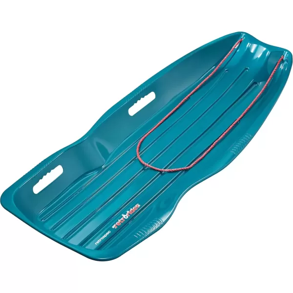 imageRetrospec Retrorider Plastic Snow Sled  Toboggan Style with Pull Rope ColdResistant Coating and Hard Bottom for Smooth Downhill Rides  Available in 35quot and 48quot Sizes for Kids and AdultsPolar PinkSnowy Spruce