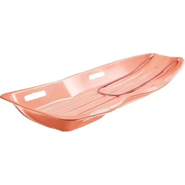 imageRetrospec Retrorider Plastic Snow Sled  Toboggan Style with Pull Rope ColdResistant Coating and Hard Bottom for Smooth Downhill Rides  Available in 35quot and 48quot Sizes for Kids and AdultsPolar Pink