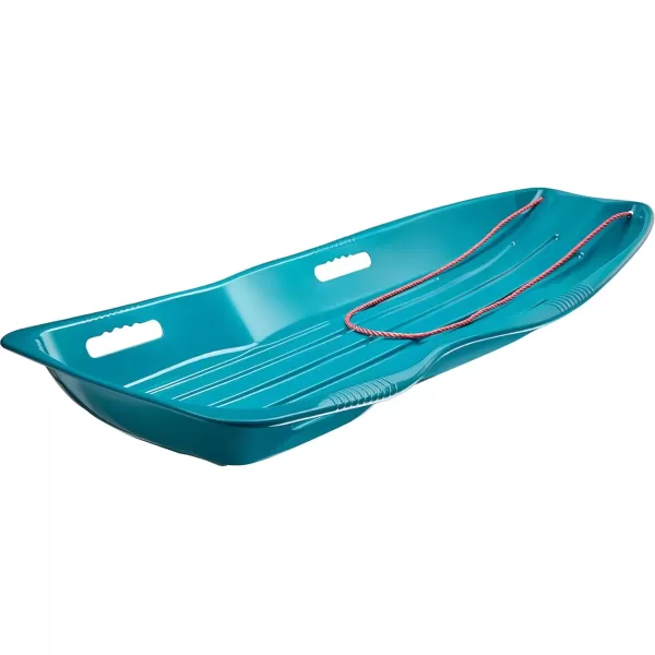 imageRetrospec Retrorider Plastic Snow Sled  Toboggan Style with Pull Rope ColdResistant Coating and Hard Bottom for Smooth Downhill Rides  Available in 35quot and 48quot Sizes for Kids and AdultsSnowy Spruce