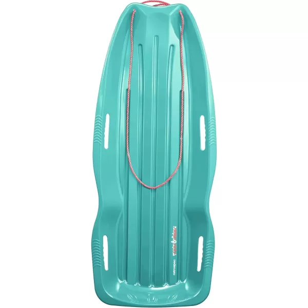 imageRetrospec Retrorider Plastic Snow Sled  Toboggan Style with Pull Rope ColdResistant Coating and Hard Bottom for Smooth Downhill Rides  Available in 35quot and 48quot Sizes for Kids and AdultsWintertide