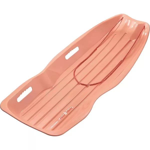 imageRetrospec Retrorider Plastic Snow Sled  Toboggan Style with Pull Rope ColdResistant Coating and Hard Bottom for Smooth Downhill Rides  Available in 35quot and 48quot Sizes for Kids and AdultsPolar PinkWintertide