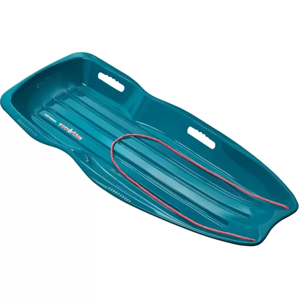 imageRetrospec Retrorider Plastic Snow Sled  Toboggan Style with Pull Rope ColdResistant Coating and Hard Bottom for Smooth Downhill Rides  Available in 35quot and 48quot Sizes for Kids and AdultsPolar PinkSnowy Spruce