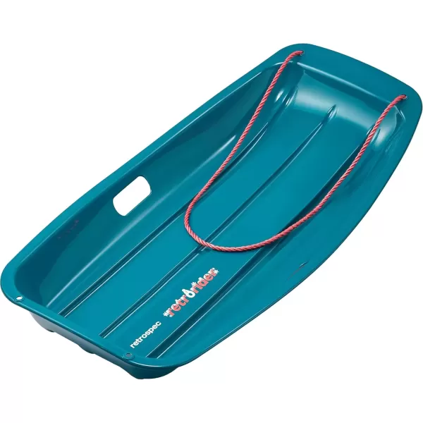 imageRetrospec Retrorider Plastic Snow Sled  Toboggan Style with Pull Rope ColdResistant Coating and Hard Bottom for Smooth Downhill Rides  Available in 35quot and 48quot Sizes for Kids and AdultsPolar PinkSnowy Spruce