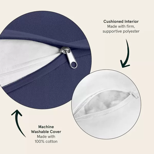 imageRetrospec Retrospec Sequoia Yoga Bolster Pillow  Meditation Cushion for Yoga Practices  Includes Machine Washable 100 Cotton Cover ampamp Durable Carry HandleMIdnight