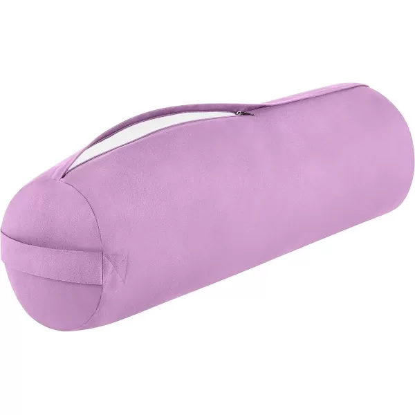 imageRetrospec Retrospec Sequoia Yoga Bolster Pillow  Meditation Cushion for Yoga Practices  Includes Machine Washable 100 Cotton Cover ampamp Durable Carry HandleWisteria
