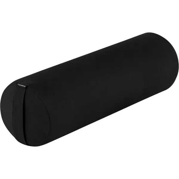 imageRetrospec Retrospec Sequoia Yoga Bolster Pillow  Meditation Cushion for Yoga Practices  Includes Machine Washable 100 Cotton Cover ampamp Durable Carry HandleBlack