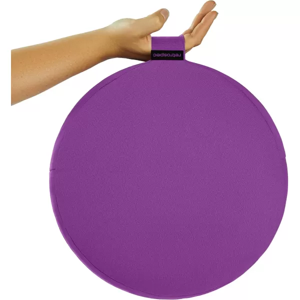 imageRetrospec Sedona Zafu Meditation Cushion Filled wBuckwheat Hulls  Yoga Pillow for Meditation Practices  Machine Washable 100 Cotton Cover ampamp Durable Carry Handle RoundMulberry