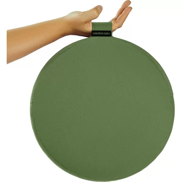 imageRetrospec Sedona Zafu Meditation Cushion Filled wBuckwheat Hulls  Yoga Pillow for Meditation Practices  Machine Washable 100 Cotton Cover ampamp Durable Carry Handle RoundBasil