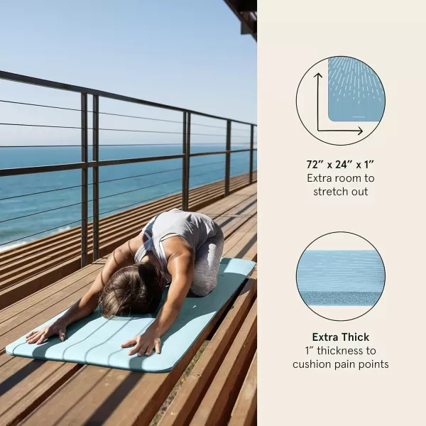 imageRetrospec Solana 1 inch Yoga MatBlue Mist