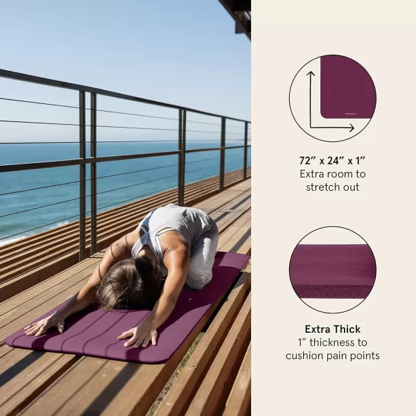 imageRetrospec Solana 1 inch Yoga MatBoysenberry