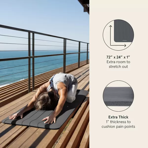 imageRetrospec Solana 1 inch Yoga MatGraphite