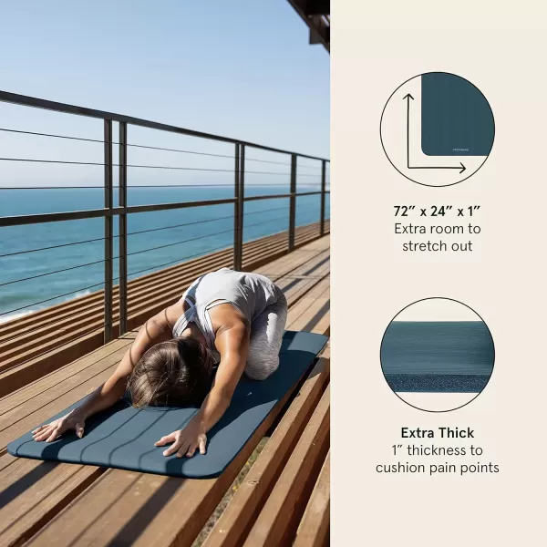 imageRetrospec Solana 1 inch Yoga MatOcean Blue