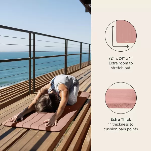 imageRetrospec Solana 1 inch Yoga MatRose