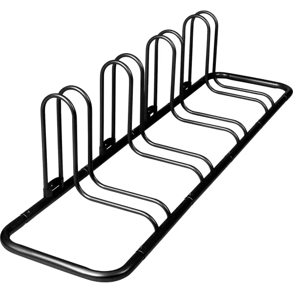 imageRetrospec Stash Rack 2 4 ampamp 5 Bike Floor Stand Bicycle Storage Organizer for Mountain Bike Road Bike Weather Resistant Fine Powder Steel Coating Fits Wheels up to 3quotBlack