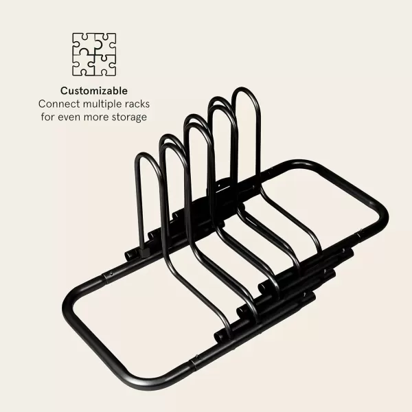 imageRetrospec Stash Rack 2 4 ampamp 5 Bike Floor Stand Bicycle Storage Organizer for Mountain Bike Road Bike Weather Resistant Fine Powder Steel Coating Fits Wheels up to 3quotBlack