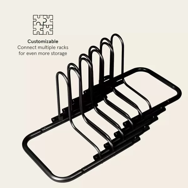 imageRetrospec Stash Rack 2 4 ampamp 5 Bike Floor Stand Bicycle Storage Organizer for Mountain Bike Road Bike Weather Resistant Fine Powder Steel Coating Fits Wheels up to 3quotBlack