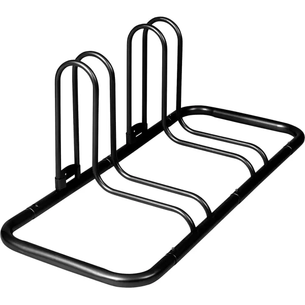 imageRetrospec Stash Rack 2 4 ampamp 5 Bike Floor Stand Bicycle Storage Organizer for Mountain Bike Road Bike Weather Resistant Fine Powder Steel Coating Fits Wheels up to 3quotBlack
