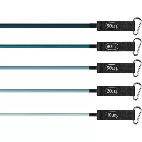 imageRetrospec Train Resistance Bands Set 5pc Workout Bands wHandles Door Anchor Carry Bag for Women ampamp MenUndertow