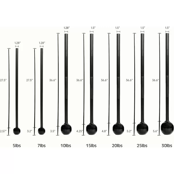 imageRevolve Steel Macebell for Strength Training Rehabilitation Stretching Conditioning and Rotational Training  5 7 10 15 20 30lb Options for Women ampamp MenMatte Black