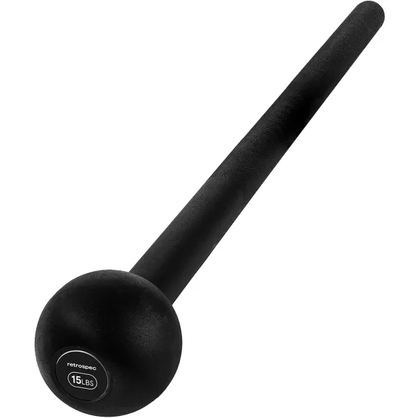 imageRevolve Steel Macebell for Strength Training Rehabilitation Stretching Conditioning and Rotational Training  5 7 10 15 20 30lb Options for Women ampamp MenMatte Black