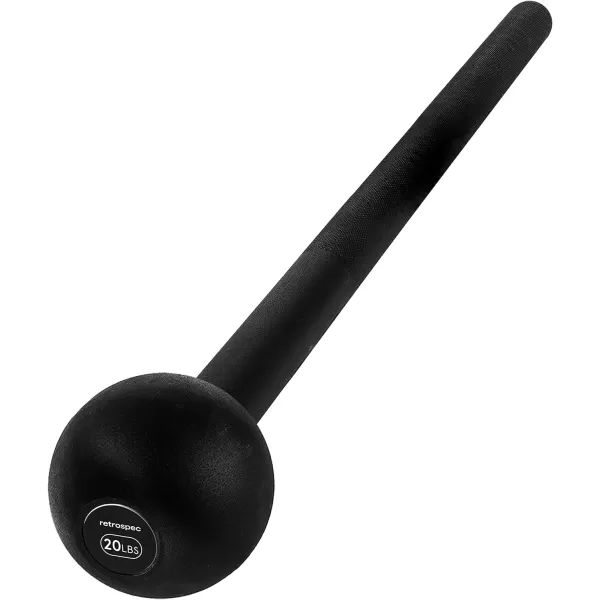 imageRevolve Steel Macebell for Strength Training Rehabilitation Stretching Conditioning and Rotational Training  5 7 10 15 20 30lb Options for Women ampamp MenMatte Black